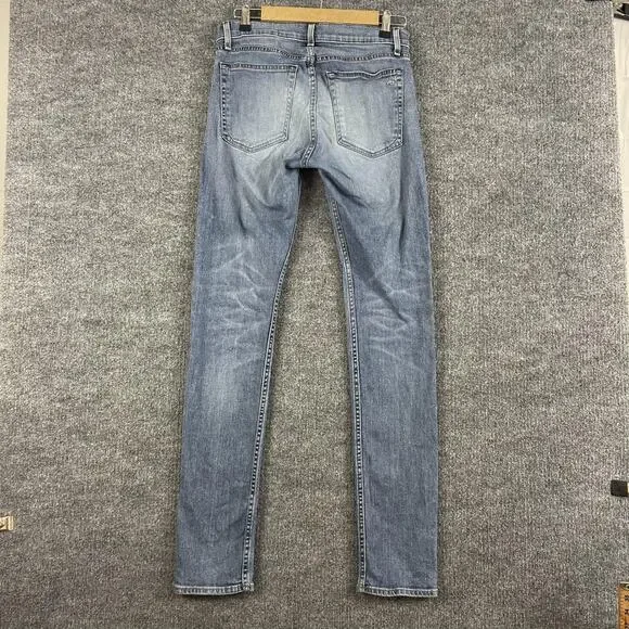 Rag Bone Jeans Mens 30 Fit 2 Slim Medium Wash Blue Stretch Denim Standard Issue - Picture 4 of 14